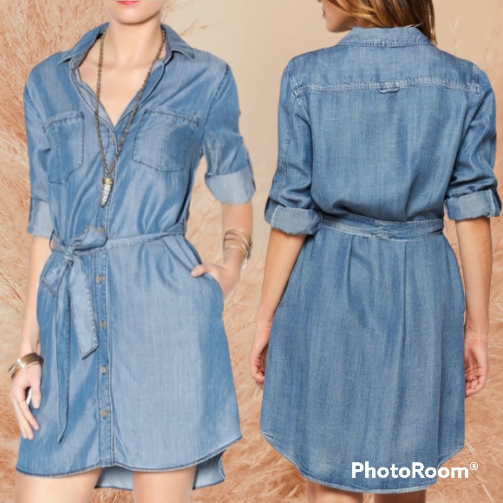 Velvet Heart Soft Denim Shirt Dress